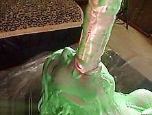 Messy Kelly Green Cake Batter Cucumber Fucking