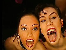 Lipstick Lesbians Bukkake Cumswap