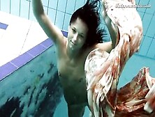 Babe Dark Hair Long Boobs Krasula Fedorchuk Swimming