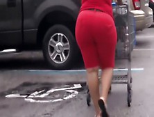 Hot Bbw Booty In Red Horny Tight Pants