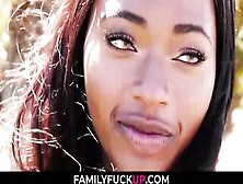 Familyfuckup. Com - Tiny Black Cunt With Mouth Wrecked By His Dad's Military