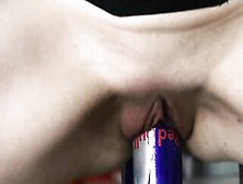 Tiffany Riding On Red Bull Cans And Cum