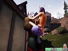 Dranei Getting His Dick Sucked By Elf