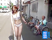 Japanese Girl Strips Naked In Crowded Area