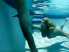 Blonde Girl Underwater Hot Blowjob