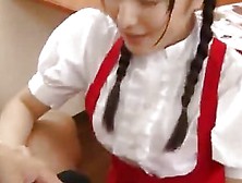 Japanese 18Yo Maid Satisfies A Client - More At Elitejavhd. Com