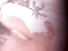 Hidden Camera Caught Young Mommy Gently Rubbing Her Pussy While Taking A Bath