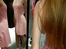 Fitting Room! An Excited Lovers Mounts Without Being Shy Of People!