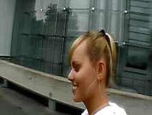Finger Banging Very Hot Blonde Outdoors In Public