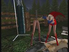 Superheroine Pantyhose Catfight: Supergirl Vs Invisible Woman