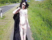 Lucy Ravenblood Walk Nude On Public Road