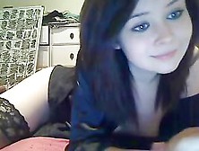 Cute Brunette Teen Fucks On Webcam