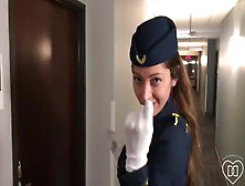 Dirty Stewardess And My First Pilot