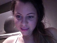Sexy Girl Bates On Skype