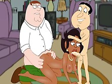 Family Dude Griffin - Donna Threesome With Peter And Quagmire