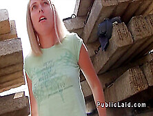 Blonde Fucks Nice And Slow In Public