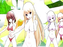【Mmd】Ikki Tousen With Five People!【60Fps】【R-18】