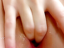 Close-Up!mucus Flows Out Of The Pussy A Real Orgasm