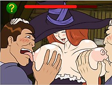 Trouble-Free And Shy Witch With Gigantic Boobs | Anime Porn Games