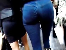 2 Sexy Teens Booty In Tight Jeans And Leggings