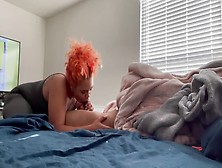 Lightskinned Big Breasted Woman Gives Sloppy Bj In The Morning