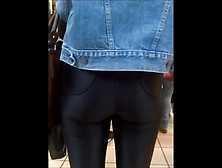 Perfect Candid Teen Ass In Shiny Pants