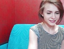 Skinny Teen With Small Tits Masturbating On Webcam