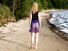 Rosa Walks And Changes Clothes On The Beach