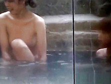 Japanese Babes Showering Get Spied On In Public Bath House