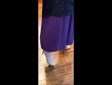 Deb Is Home From The Office & Quick To Fuck Her Hubby In Her Office Outfit,  A Purple Lularoe Dress & Creme Colored Rockport Spik