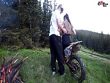 Brought Girlfriend To Forest To Fuck Her In The Ass With A Facial