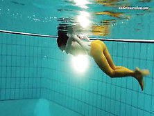 Naughty Girl Shows Sexy Feet Swimming Naked Underwater