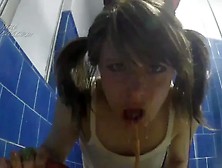 Dani Pukes Her Guts Up.  Watch Her Jaw Move ;p
