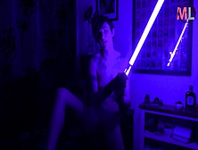 Star Wars Geek Fucks With Master's Lightsaber