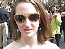 Moira Johnston - Topless Wall Street Protestor