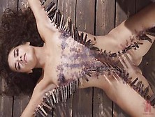 Skinny Slave Girl Victoria Voxxx Teased In Wax Bondage