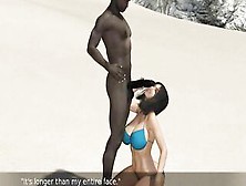 Ebony Bro Is Fucking A Bae Ex-Wife Into Front Her Hubby On A Naked Beach