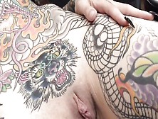 Covered In Ink,  A Slutty Babe Will Bang An Artist After Getting A Tattoo