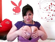 Alluring Bbw On Webcam Shows Off Her Melon Tits