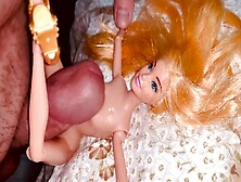 Petite Pink Toy Penetrating,  Spraying And Peeing On A Barbie - Cum And Urine Kink