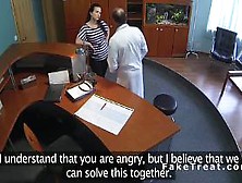 Doctor Fucks Bent Over Patient In Recepcionists Room