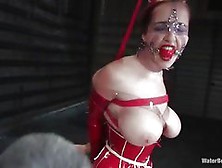 Mz Berlin In Latex Mini Tied Up And Gaged Getting Pussy Violentl