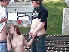 American Young Gang Bang Outdoor