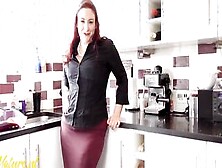 Big Boobed Red Haired Housewife Plays With Her Vagina Inside The Kitchen