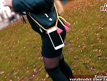 German Blonde Slut Filmed On An Online Blind Date