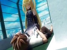 Anime – Cute Hentai Blonde Riding Horny Cock On The Floor