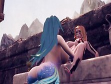 Breeders Of The Nephelym, Goddess,  Nine-Tailed Fox,  Mermaid 3D Hentai Anima
