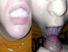 Swallowing A Mouthful Of Cum – Close-Up Blowjob
