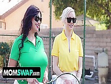 Tennis Game With Slut Stepmoms Leads To Foursome Fuckfest Orgy - Kenzie Taylor & Mona Azar P1