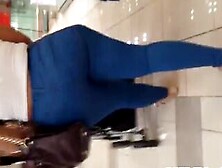 Milf At The Mall In Blue Pants